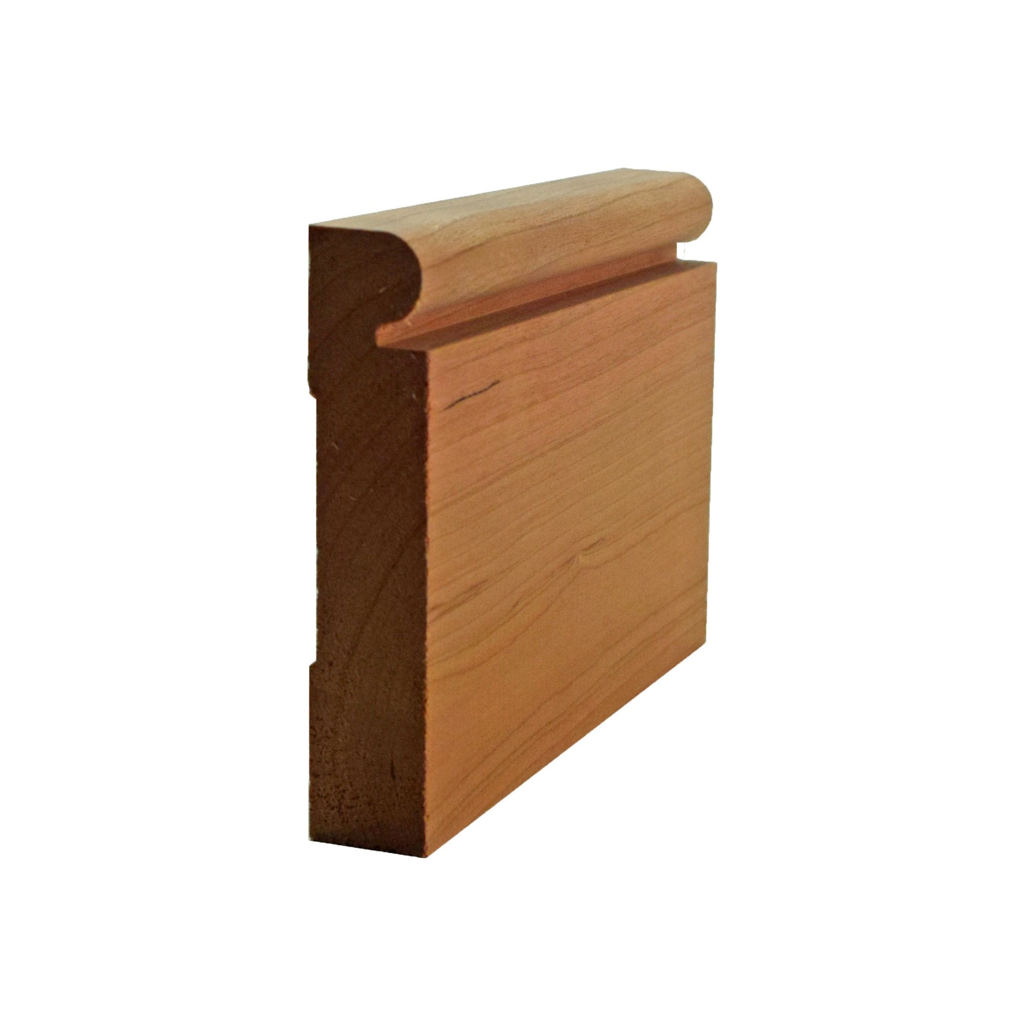EWBB25 Beaded 3-1/2 inch tall unfinished hardwood baseboard moulding