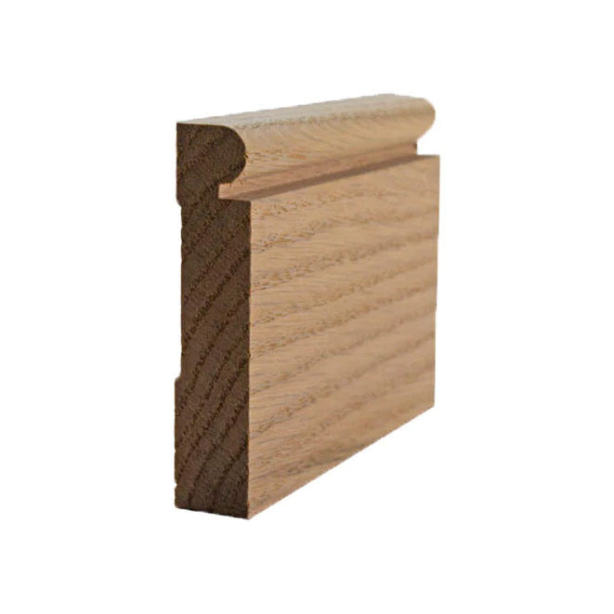 EWBB25 Beaded 3-1/2 inch tall unfinished hardwood baseboard moulding