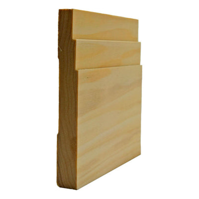 EWBB29 Contemporary Stepped Baseboard Unfinished in various hardwoods