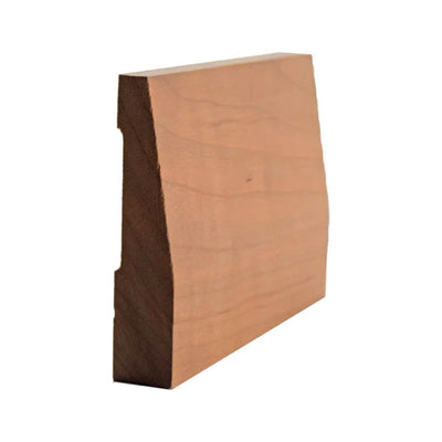 EWBB32 Beveled 3-1/2 inch tall x 3/4 inch thick unfinished hardwood baseboard moulding in various wood types