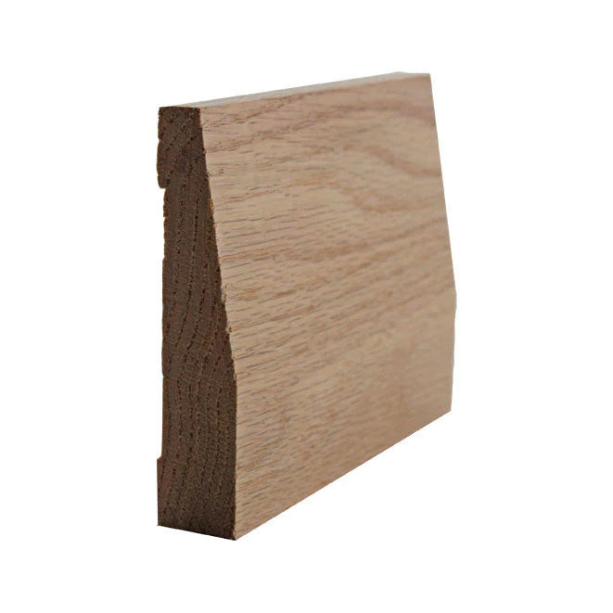 EWBB32 Beveled 3-1/2 inch tall x 3/4 inch thick unfinished hardwood baseboard moulding in various wood types
