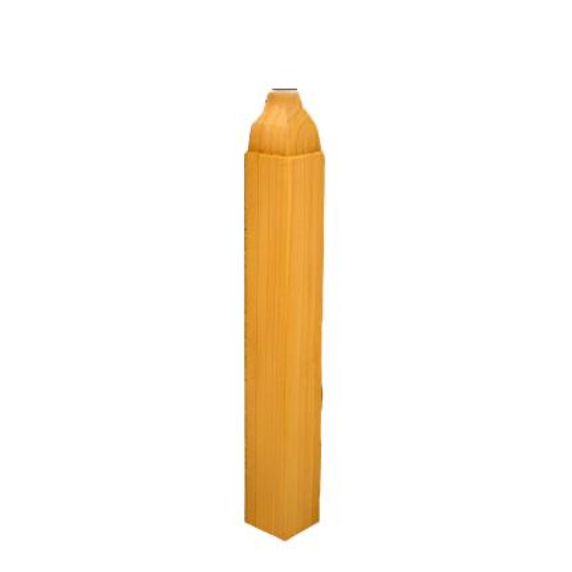 Unfinished poplar base inside corner block 7/8 inch square by 8-1/2 inch tall