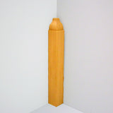 Unfinished solid hardwood inside corner block molding 7/8 inch square by 6-1/2 inches tall