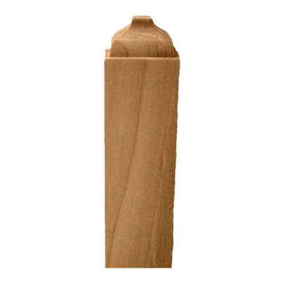 Unfinished hardwood baseboard middle block molding in various wood types