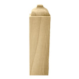 Unfinished hardwood baseboard middle block molding in various wood types