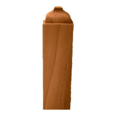 Unfinished hardwood baseboard middle block molding in various wood types