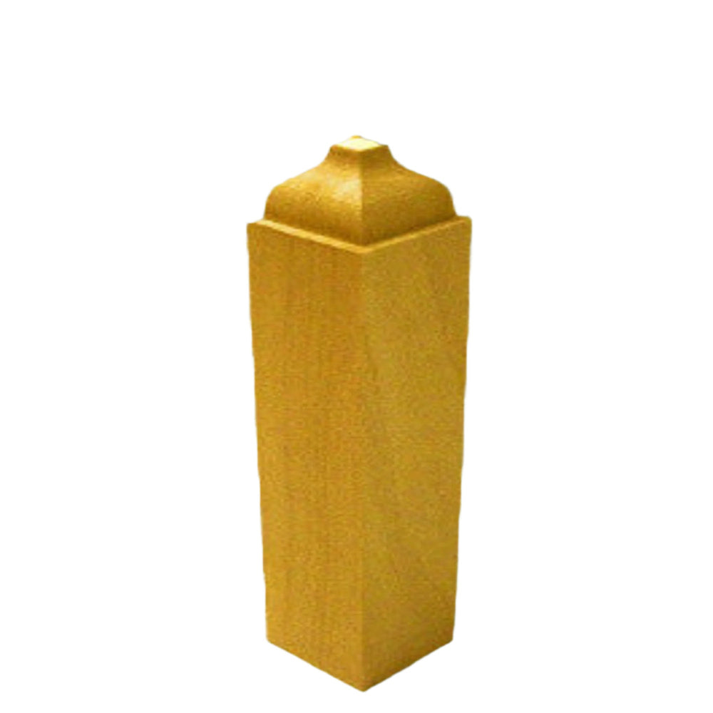 Unfinished poplar base outside corner block 8.5 inch tall with groove edge