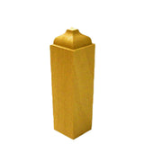 Unfinished poplar base outside corner block 8.5 inch tall with groove edge