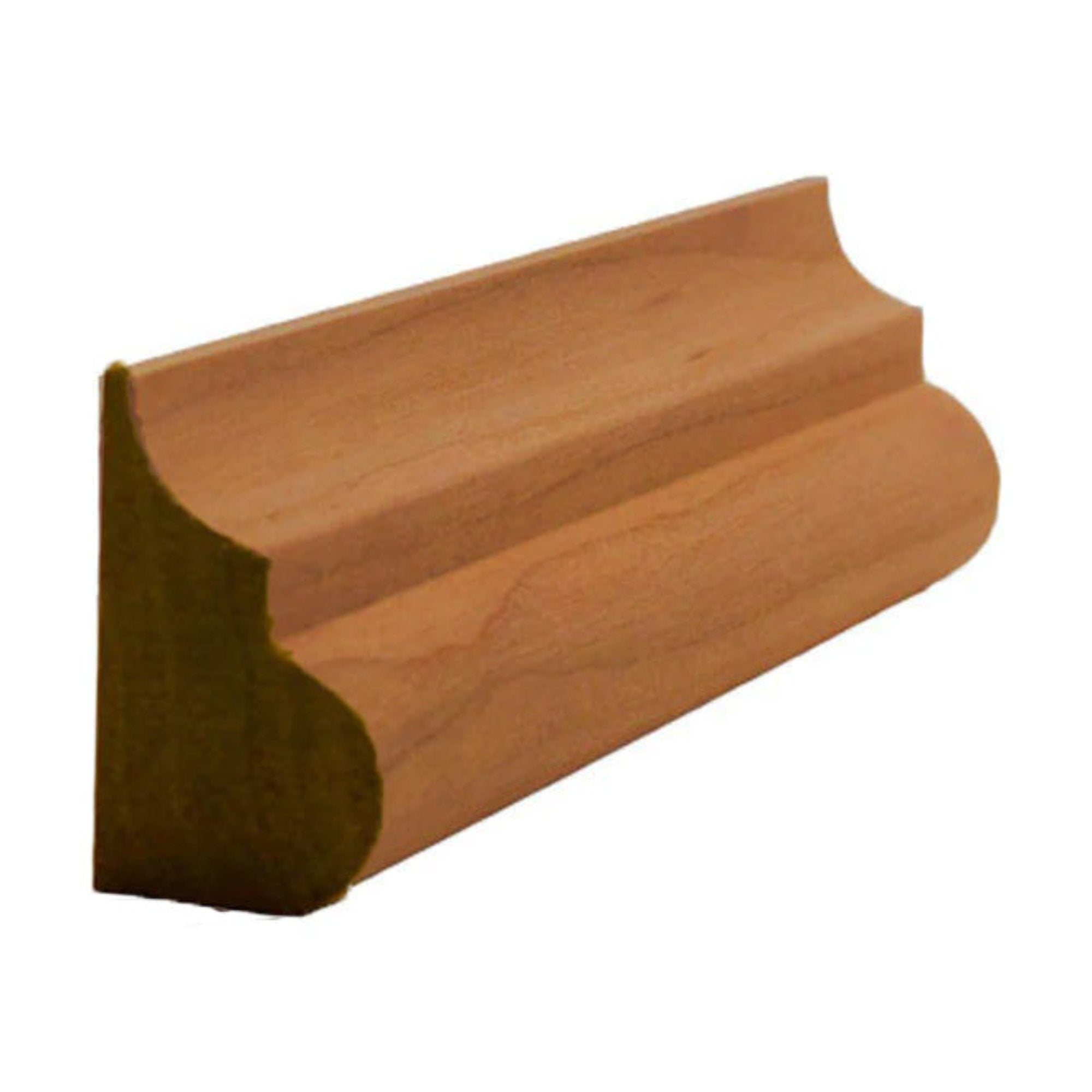 EWBC26 unfinished nose and cove base cap moulding in various hardwoods