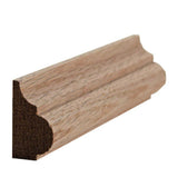 EWBC27 Nose and Cove 1-1/4 inch tall by 3/4 inch base cap moulding unfinished solid hardwood
