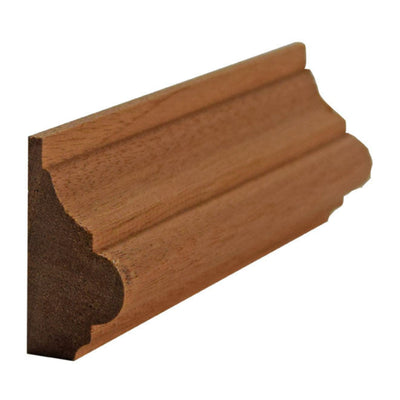 EWBC29 Colonial 1-1/2 inch tall x 3/4 inch thick unfinished base cap molding in various hardwoods