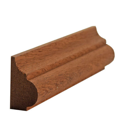 EWBC27 Nose and Cove 1-1/4 inch tall by 3/4 inch base cap moulding unfinished solid hardwood