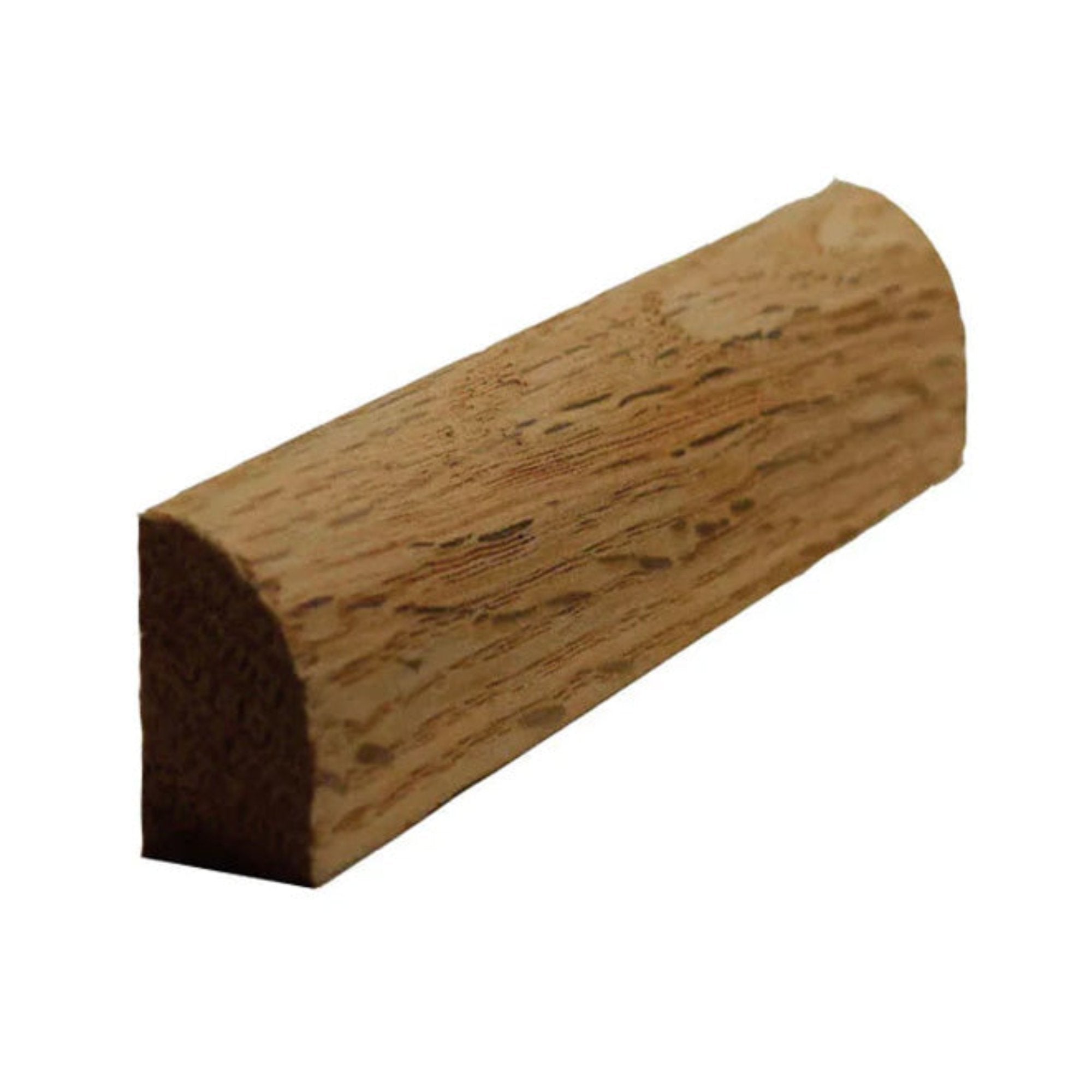 Unfinished solid hardwood baseboard shoe molding 3/4 inch tall by 1/2 inch thick