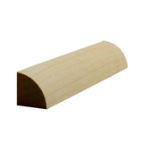 Unfinished 3/4 inch by 3/4 inch solid hardwood baseboard shoe molding
