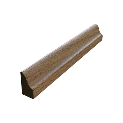 Unfinished solid hardwood baseboard shoe molding, ogea style, 3/4 inch tall