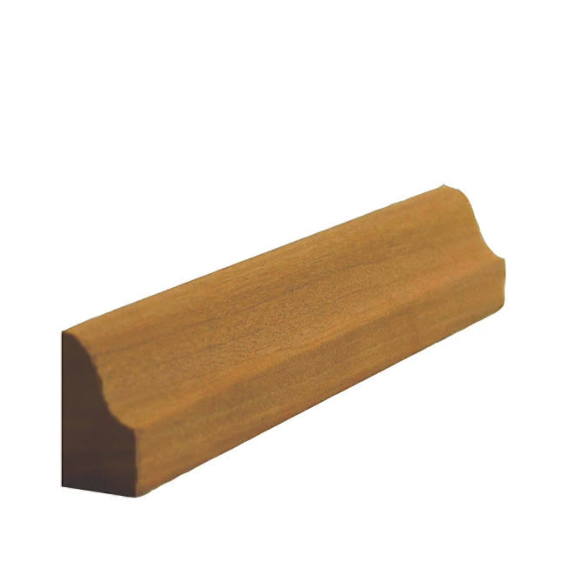 Unfinished solid hardwood baseboard shoe molding, ogea style, 3/4 inch tall