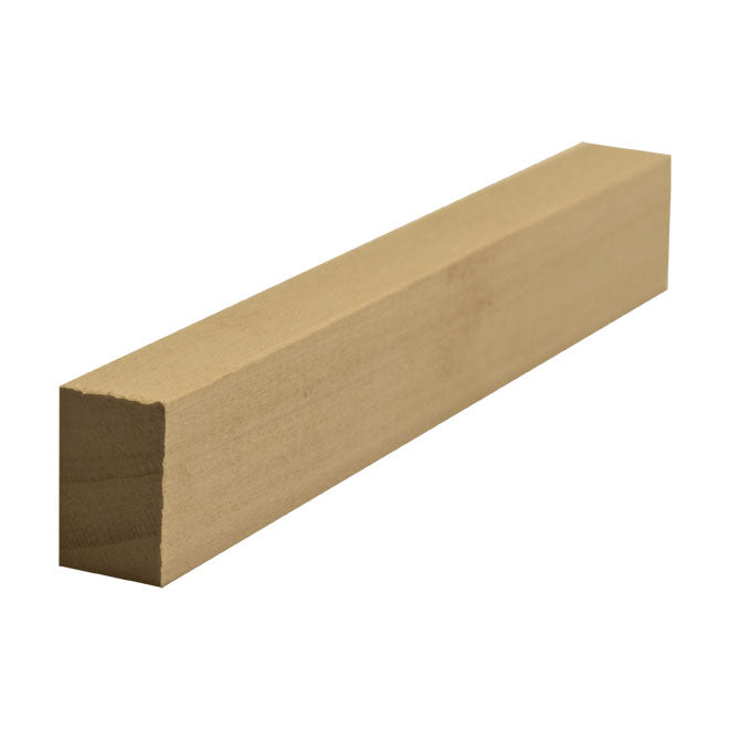 Unfinished solid hardwood baseboard shoe molding 3/4 inch tall by 1/2 inch thick