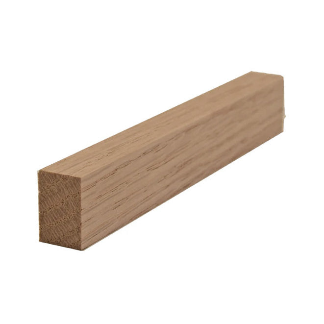Unfinished solid hardwood baseboard shoe molding 3/4 inch tall by 1/2 inch thick