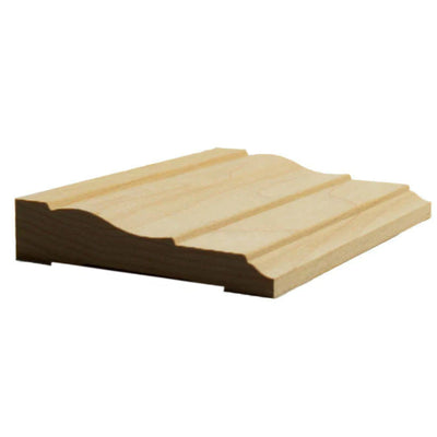 EWCA12 Colonial Casing 3-1/2 inch wide by 3/4 inch thick unfinished hardwood moulding in various wood species