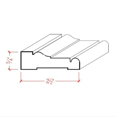 EWCA16 Colonial Casing unfinished hardwood moulding for door and window trim