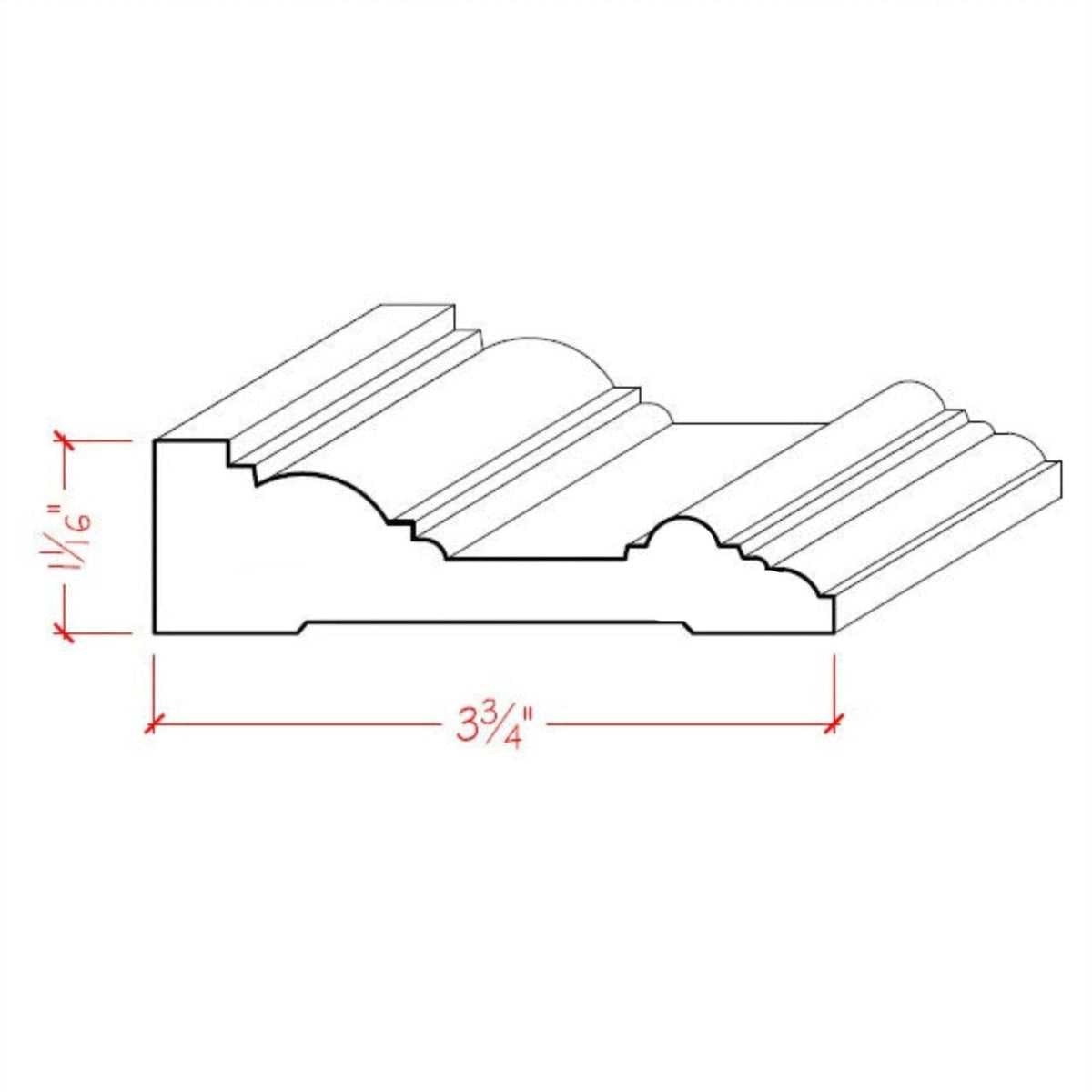 EWCA22 Traditional Poplar Hardwood Door and Window Casing Moulding