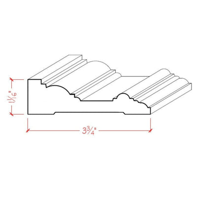 EWCA22 Traditional Poplar Hardwood Door and Window Casing Moulding