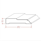 EWCA27 Colonial Casing 3-3/4 inch wide by 3/4 inch thick unfinished hardwood trim moulding