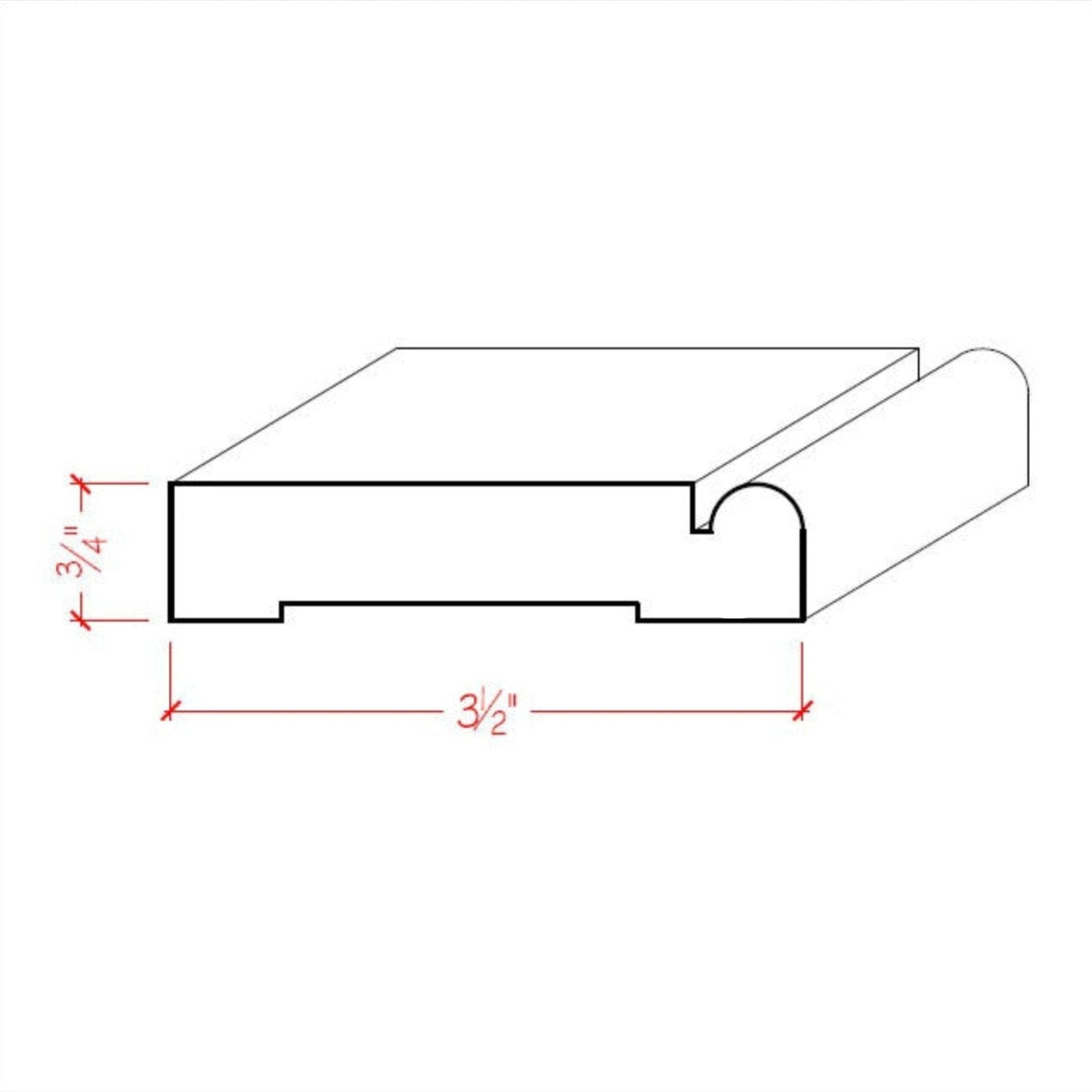 EWCA30 Beaded Casing unfinished hardwood door and window trim moulding
