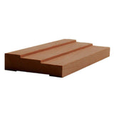 EWCA34 Contemporary 2-1/2 inch wide x 3/4 inch thick stepped hardwood door and window casing unfinished trim
