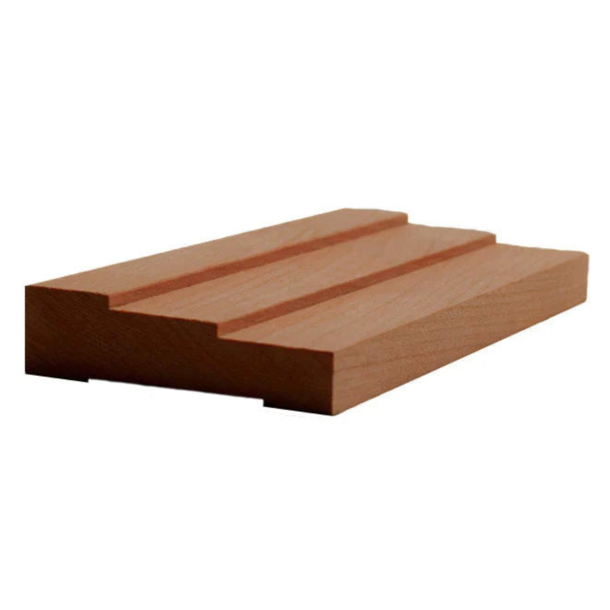 EWCA34 Contemporary 2-1/2 inch wide x 3/4 inch thick stepped hardwood door and window casing unfinished trim