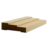 EWCA34 Contemporary 2-1/2 inch wide x 3/4 inch thick stepped hardwood door and window casing unfinished trim