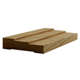 EWCA34 Contemporary 2-1/2 inch wide x 3/4 inch thick stepped hardwood door and window casing unfinished trim