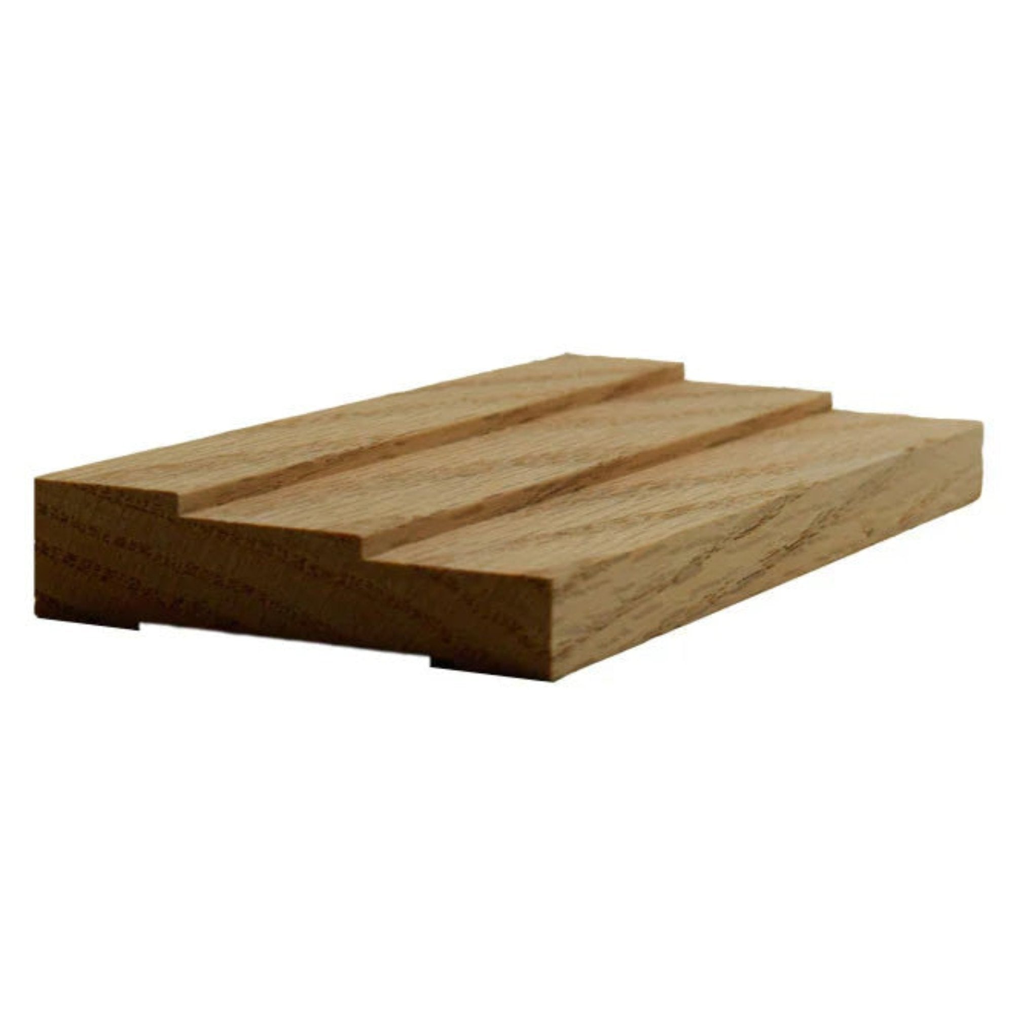 EWCA34 Contemporary 2-1/2 inch wide x 3/4 inch thick stepped hardwood door and window casing unfinished trim