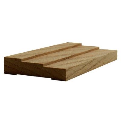 EWCA34 Contemporary 2-1/2 inch wide x 3/4 inch thick stepped hardwood door and window casing unfinished trim