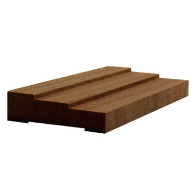 EWCA34 Contemporary 2-1/2 inch wide x 3/4 inch thick stepped hardwood door and window casing unfinished trim