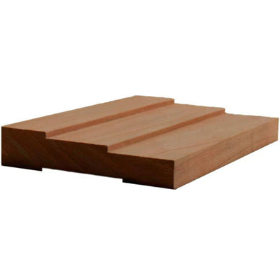 EWCA35 Contemporary 3-1/2 inch wide stepped hardwood casing moulding in various wood types