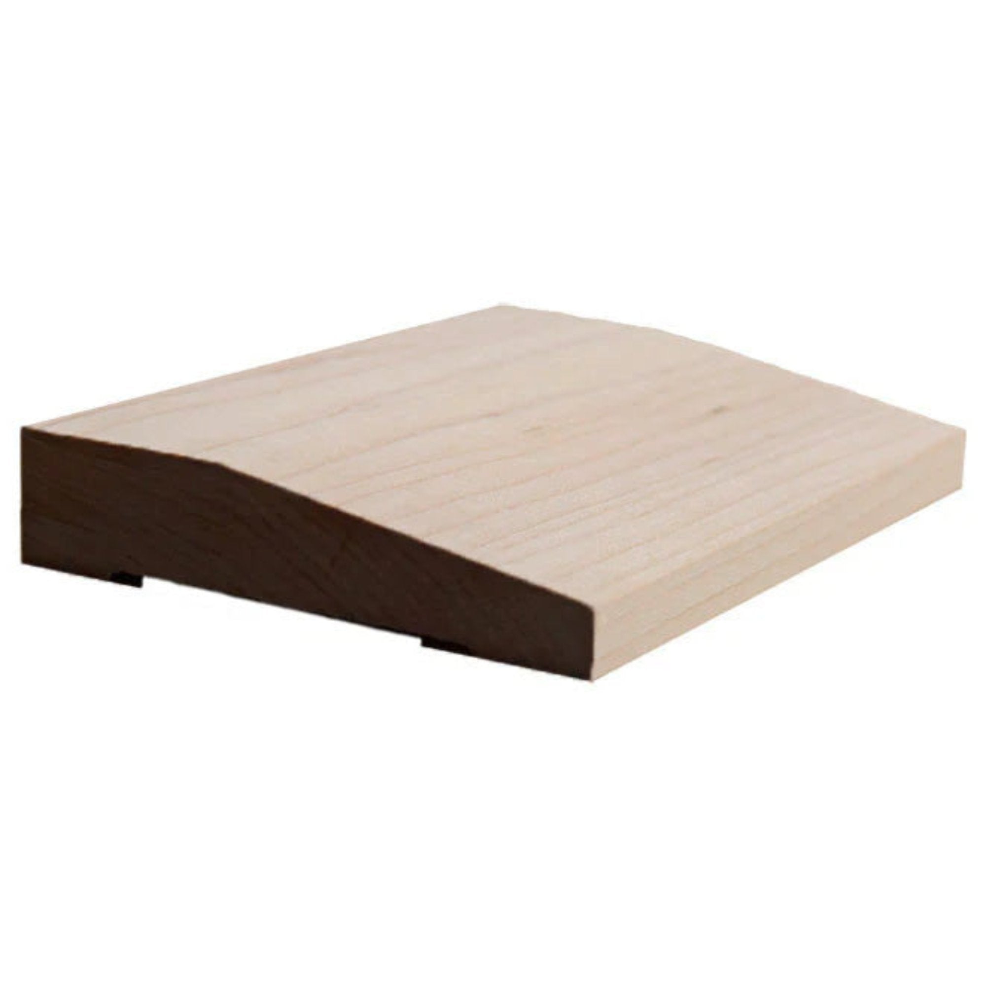 EWCA42 Contemporary 3-1/2 inch wide by 3/4 inch thick beveled hardwood casing trim in various wood species