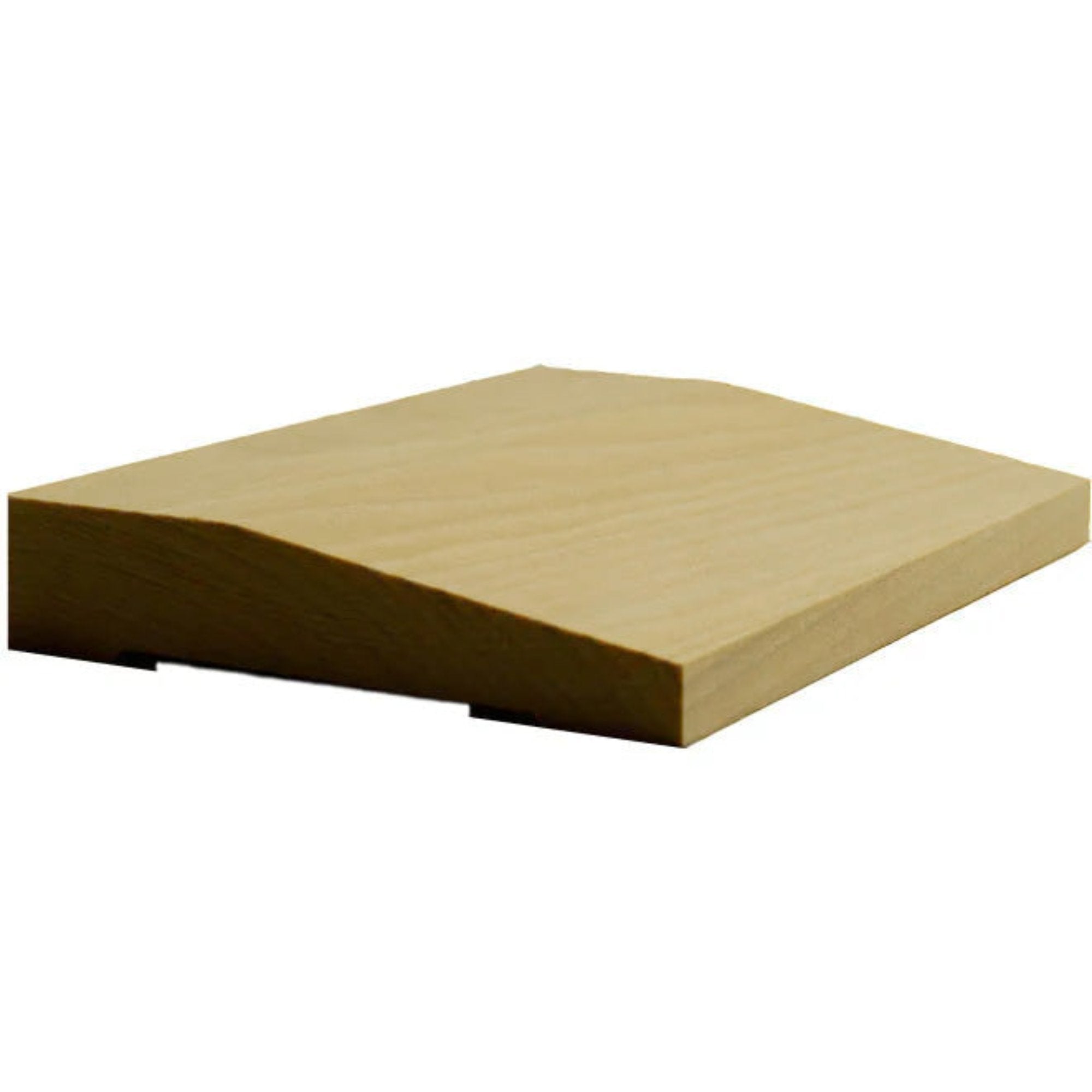 EWCA42 Contemporary 3-1/2 inch wide by 3/4 inch thick beveled hardwood casing trim in various wood species
