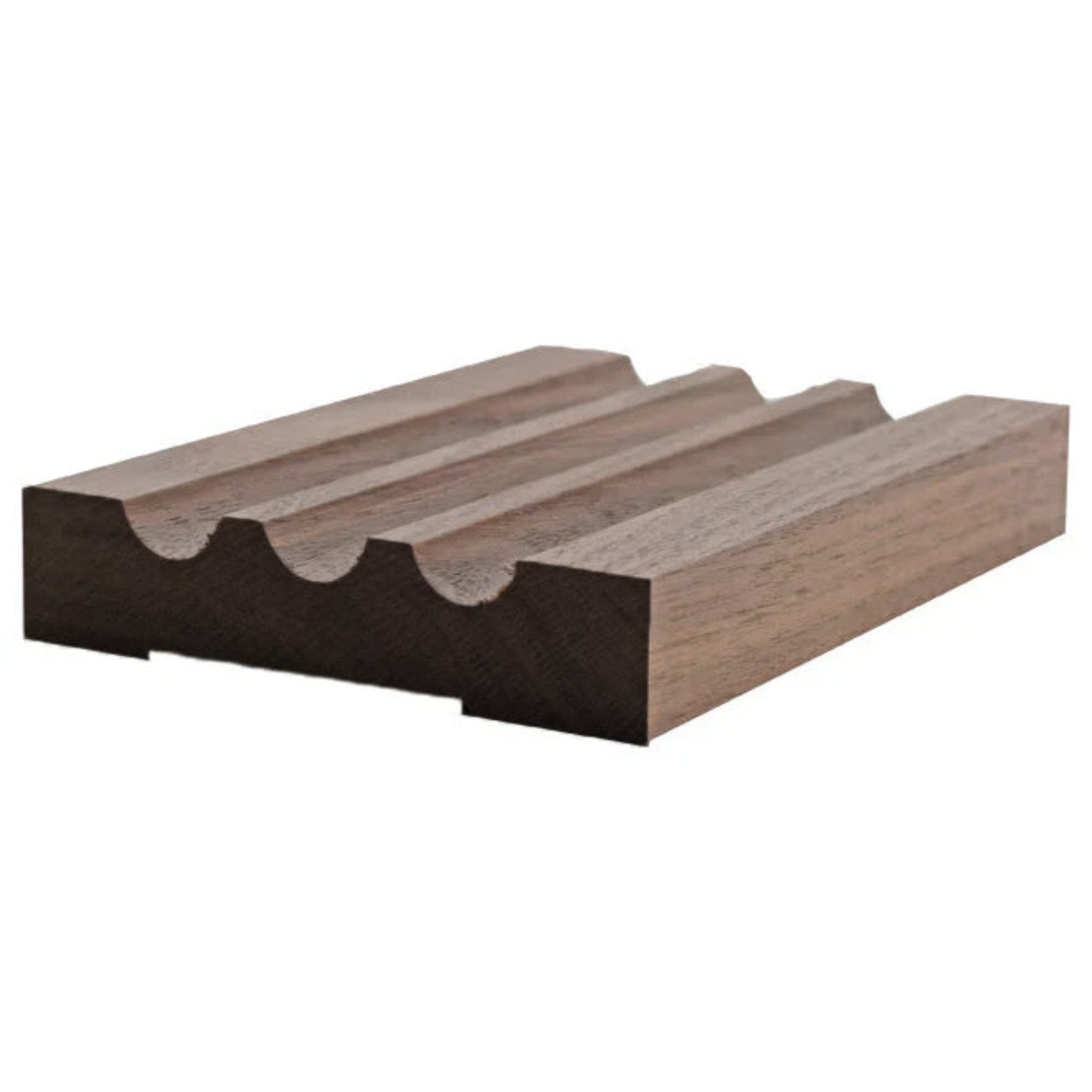 EWCA46 Fluted 3-1/2 inch wide by 3/4 inch thick unfinished hardwood door and window casing moulding
