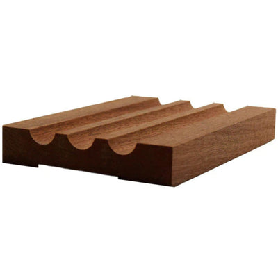 EWCA46 Fluted 3-1/2 inch wide by 3/4 inch thick unfinished hardwood door and window casing moulding