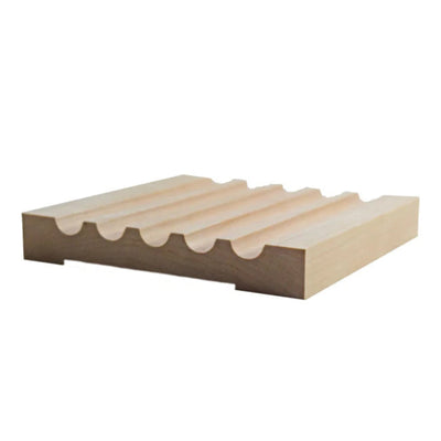 EWCA49 Fluted 5-1/8 inch wide x 3/4 inch thick unfinished hardwood door and window casing moulding