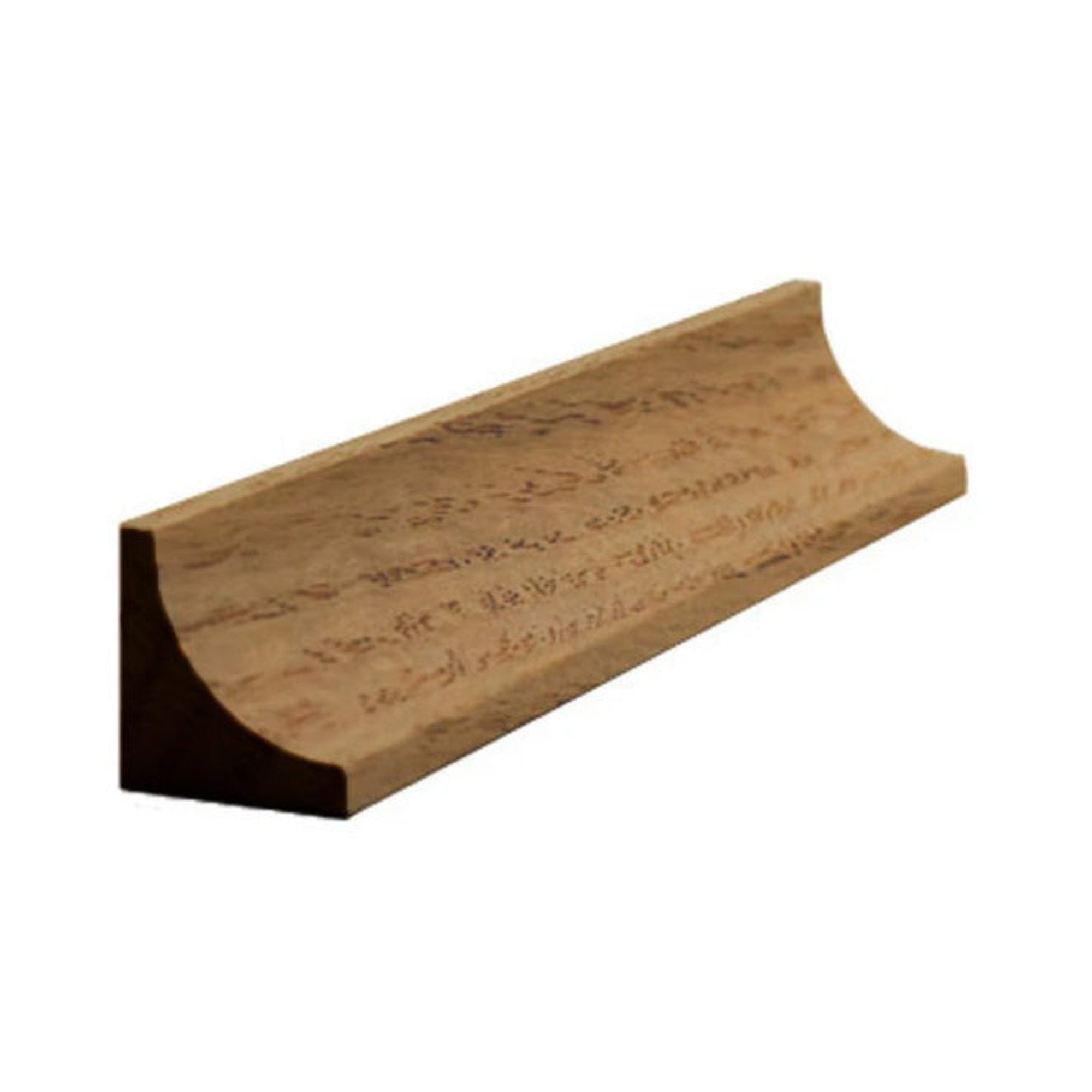 Unfinished 3/4 inch by 3/4 inch solid hardwood cove molding trim