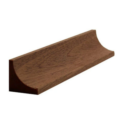 Unfinished 3/4 inch by 3/4 inch solid hardwood cove molding trim