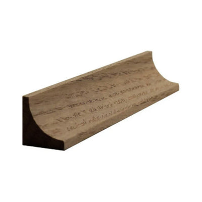 Unfinished 3/4 inch by 3/4 inch solid hardwood cove molding trim