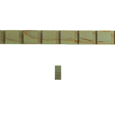 EWCD91 unfinished hardwood dentil moulding showing saw tooth profile