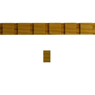 EWCD91 unfinished hardwood dentil moulding showing saw tooth profile