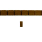EWCD91 unfinished hardwood dentil moulding showing saw tooth profile