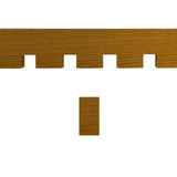Unfinished solid hardwood dentil moulding 1-5/8 inch high by 5/8 inch thick