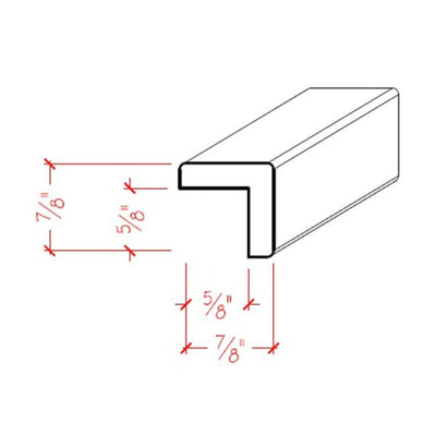 EWCG11 unfinished hardwood corner guard molding 7/8 inch by 7/8 inch
