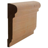 EWCH17 Colonial Chair Rail unfinished hardwood molding showing profile and wood grain